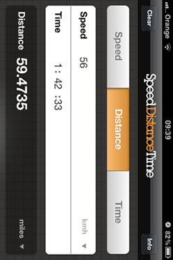 Speed Distance Time Calculator - iPhone App Screenshot 2